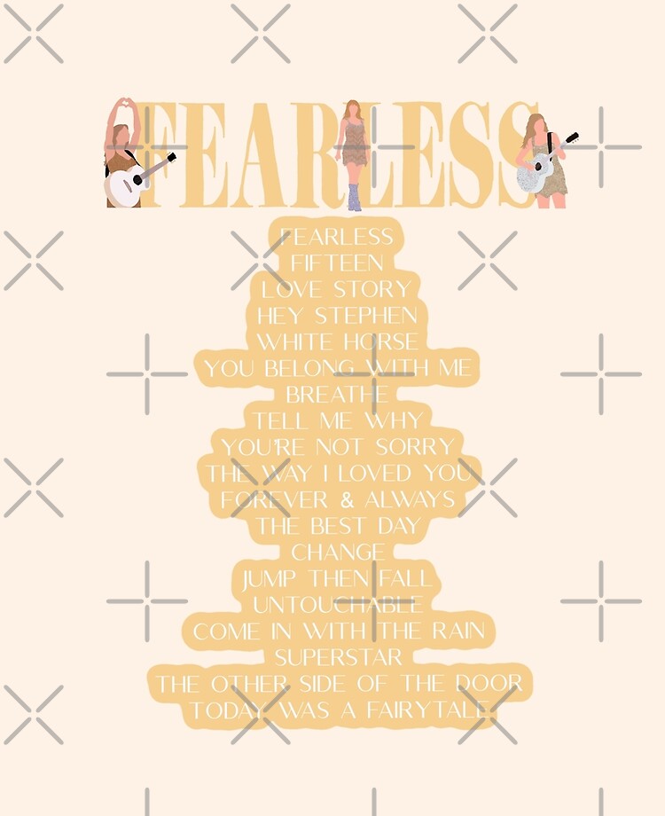 Taylor Swift fearless track list eras tour art | iPad Case & Skin