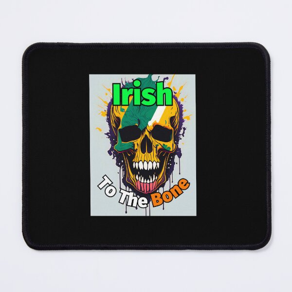 Item preview, Irish To The Bone Skull Flag Light Background designed and sold by IrishPOD.
