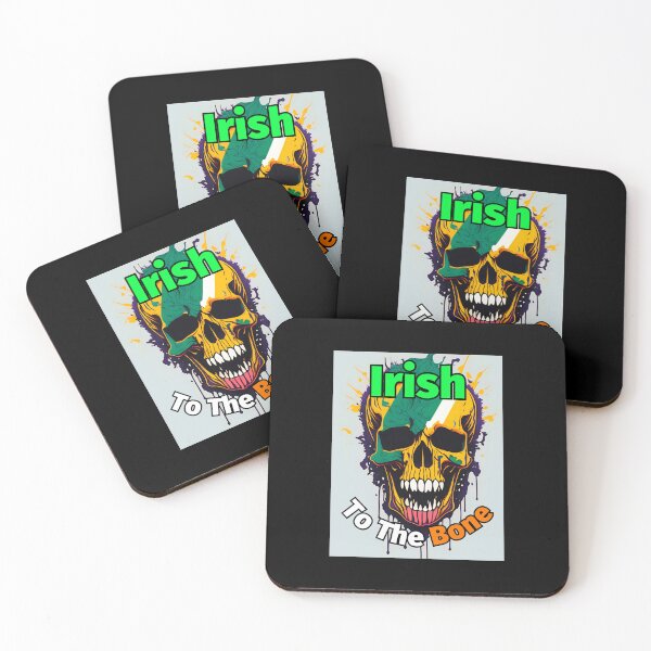 Item preview, Irish To The Bone Skull Flag Light Background designed and sold by IrishPOD.