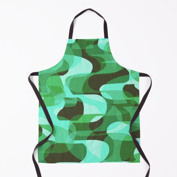 Item preview, Retro 70s Groovy Waves - Green and mint designed and sold by Michelebuttons.