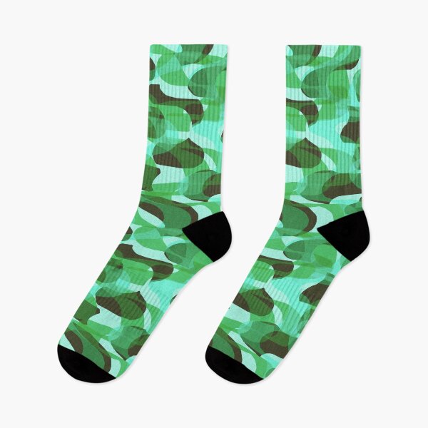 Item preview,  Retro 70s Groovy Waves - Green and mint designed and sold by Michelebuttons.
