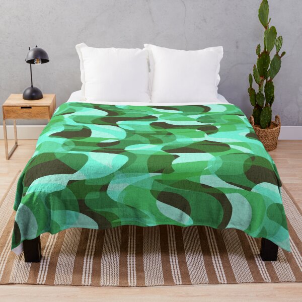 Item preview,  Retro 70s Groovy Waves - Green and mint designed and sold by Michelebuttons.