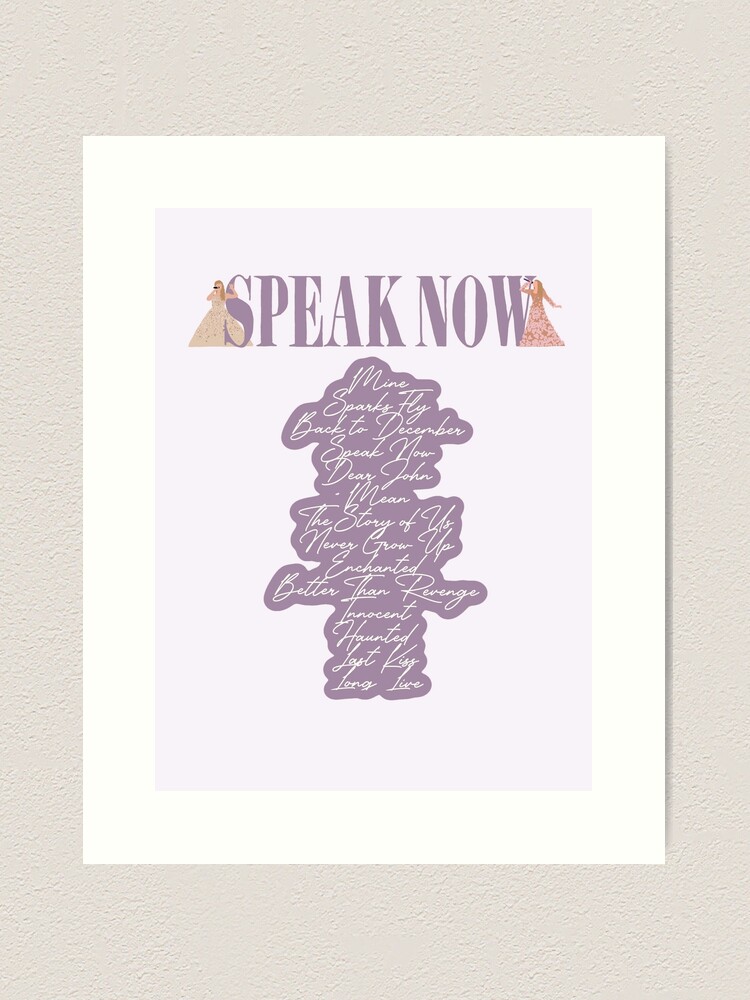 Taylor Swift Speak Now Era, Taylor Swift Eras Tour Poster - Print your  thoughts. Tell your stories.