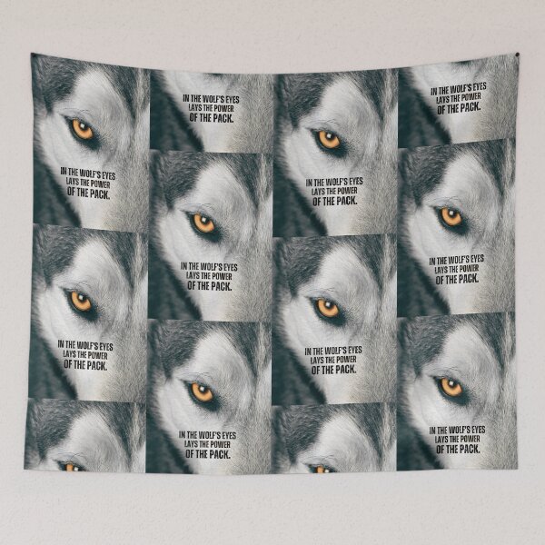 Item preview, In the Wolfs Eyes Motivational Quote designed and sold by hiunlimit.