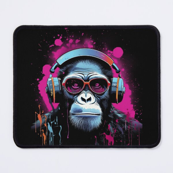 Item preview, Colorful Chimpanzee 2D Ink and Paint Splashes - Street Art Graffiti Style Print designed and sold by Abili-Tees.