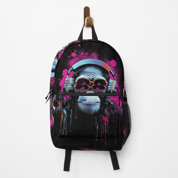 Item preview, Colorful Chimpanzee 2D Ink and Paint Splashes - Street Art Graffiti Style Print designed and sold by Abili-Tees.