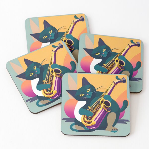 Item preview, Saxophone and Cat Dance designed and sold by AgataKaja.