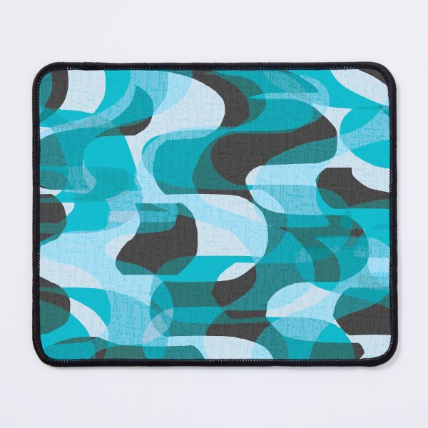 Item preview, Retro 70s Groovy Waves - Blue and Teal designed and sold by Michelebuttons.