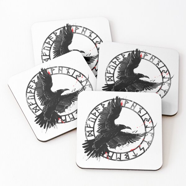 Item preview, Vegvisir Viking Rune with Ravens Hugin and Munin- Protection Rune, Valhalla. designed and sold by PhotoArtMC.