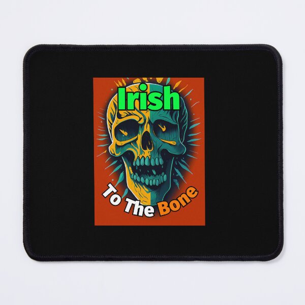 Item preview, Irish To The Bone Skull Flag Orange Background designed and sold by IrishPOD.