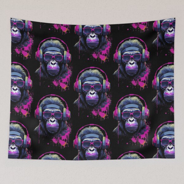 Item preview, Graffiti-Inspired Chimpanzee Ink and Paint Splatters designed and sold by Abili-Tees.