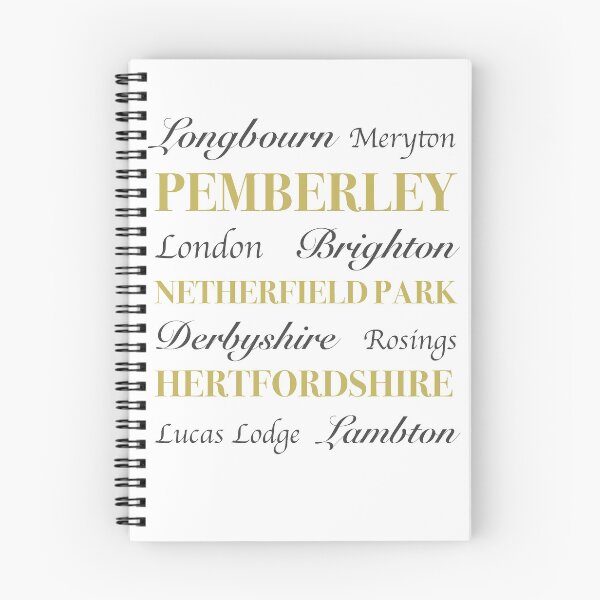 Item preview, Pride and Prejudice Locations designed and sold by LoveLiterature.