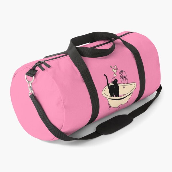 Item preview, Spa Day Black Cat in pink designed and sold by charcoalcatco.