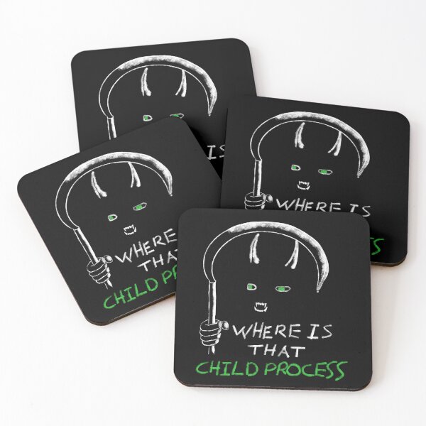 Item preview, Linux Child Process Reaper (white, green) designed and sold by orangejuice10.