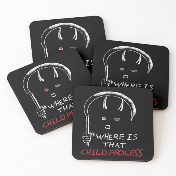 Item preview, Linux Child Process Reaper (white, red) designed and sold by orangejuice10.