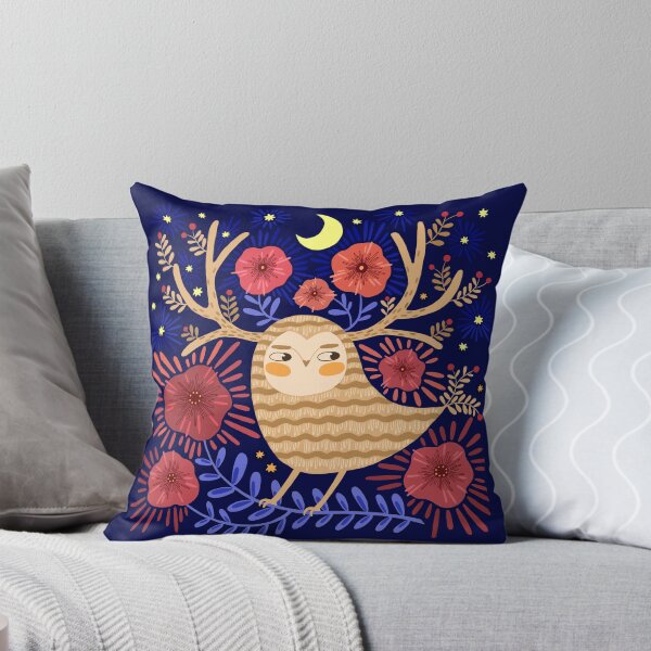 Item preview, Mystic Owl with flowers and stars designed and sold by balanyonok.
