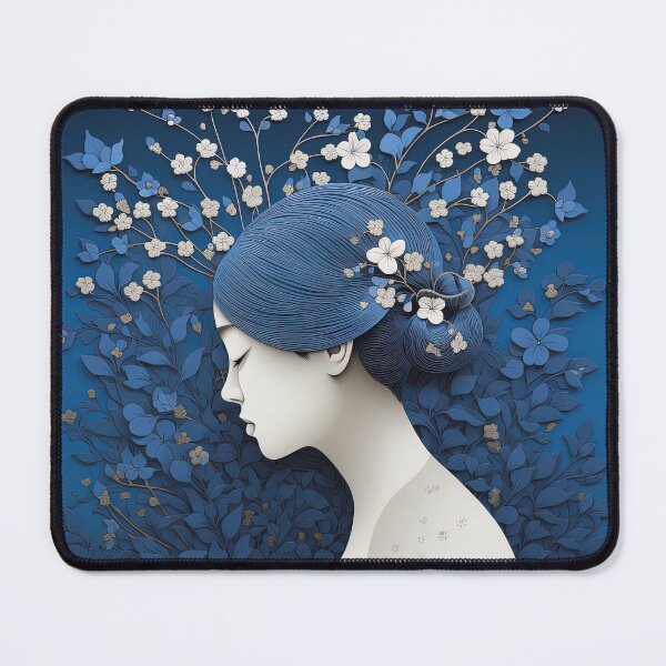 Item preview, Girl Blue and White Decorative Flowers designed and sold by Juliascutecornr.