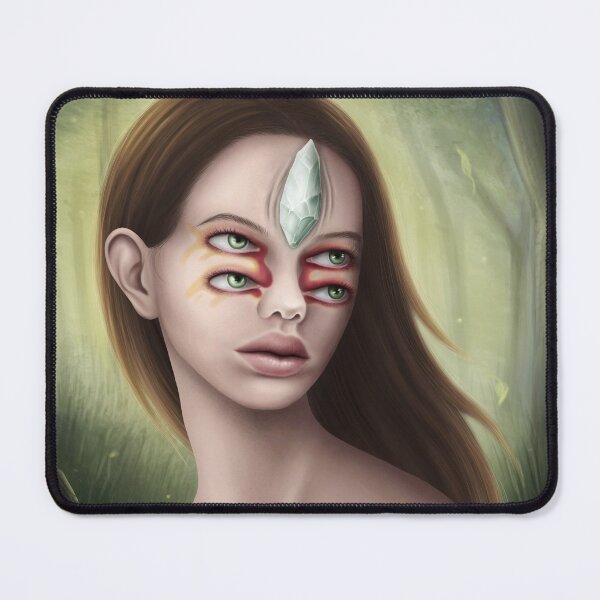 Item preview, fantasy/ creature/ alien/ woman/ diamond/ four eyes/ beautiful forein creature/ forest theme/ elf/ forest creature designed and sold by Terrafilli.