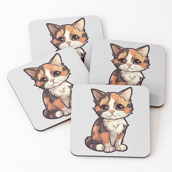 Item preview, A cute and adorable calico kitten cartoon drawing designed and sold by mliotard.