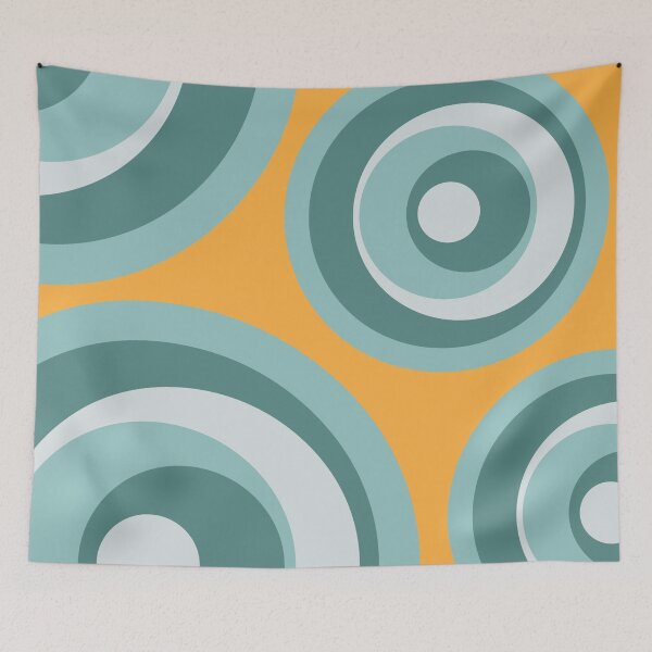 Item preview, Blue retro style circles designed and sold by BattaAnastasia.
