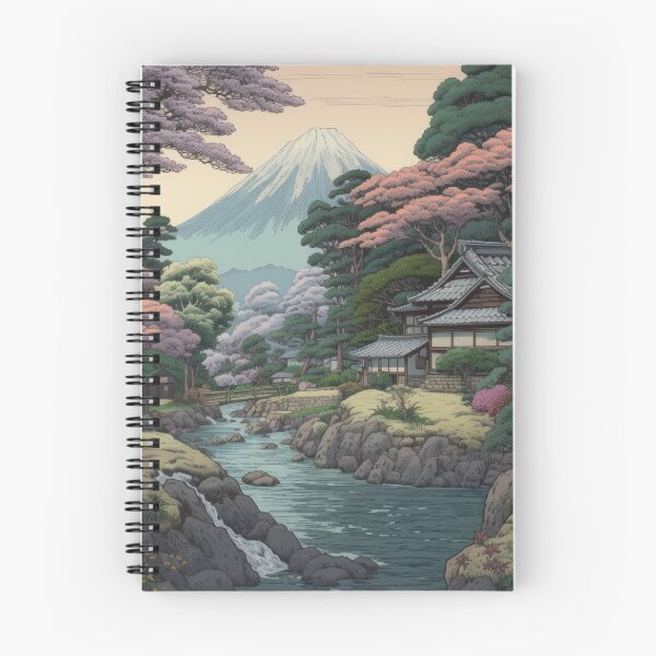 Item preview, Vintage Japanese Landscape with Mount Fuji in the Background designed and sold by justinasv775.