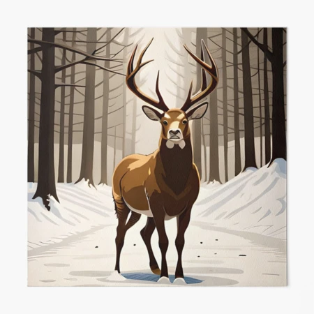 snow buck buck Art Board Print by redstar-design