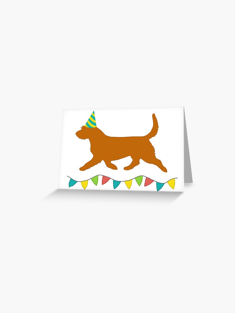 Carte De Vœux Carte D Anniversaire Basset Fauve De Bretagne Par Redpictus Redbubble