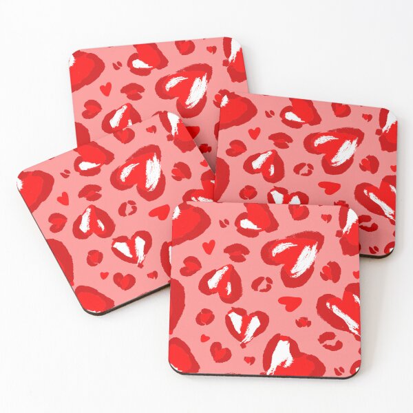 Item preview, heart shape leopard print red  designed and sold by Gossip Rag.