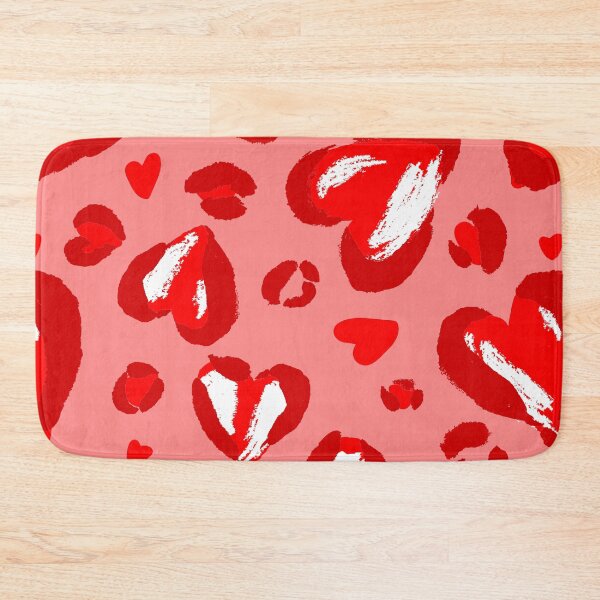 Item preview, heart shape leopard print red  designed and sold by Gossip Rag.