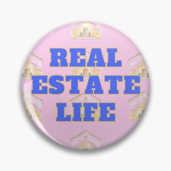Item preview, Real Estate Life Pink Blue Houses Preppy Pastel Block Print  designed and sold by Sunshine-Dreams.