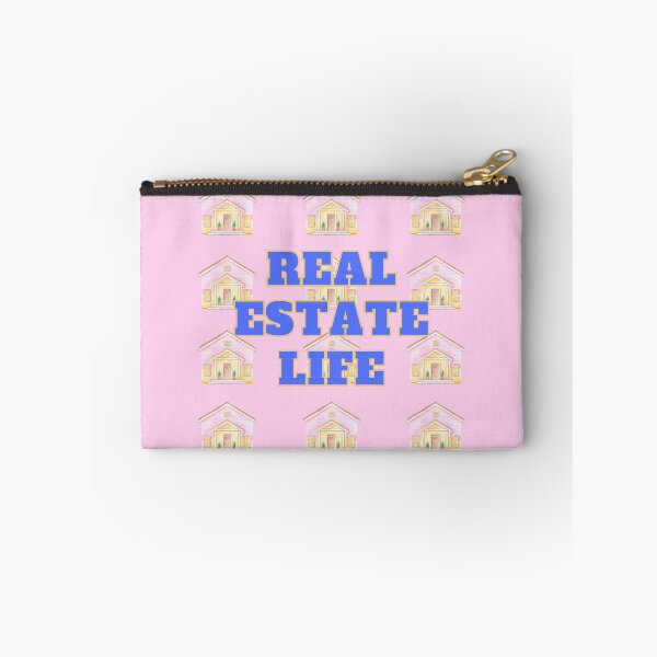 Item preview, Real Estate Life Pink Blue Houses Preppy Pastel Block Print  designed and sold by Sunshine-Dreams.
