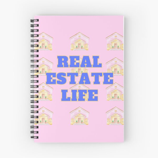 Item preview, Real Estate Life Pink Blue Houses Preppy Pastel Block Print  designed and sold by Sunshine-Dreams.