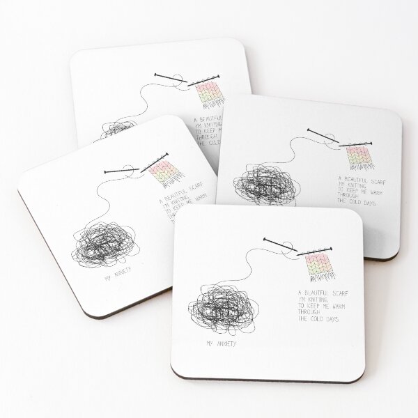 Item preview, Inspirational selfcare illustration on anxiety designed and sold by SooperYela.