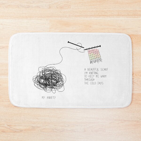 Item preview, Inspirational selfcare illustration on anxiety designed and sold by SooperYela.