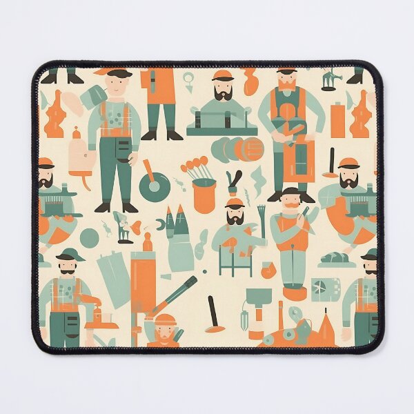 Item preview, Labour day pattern designed and sold by TheInspiredAI.