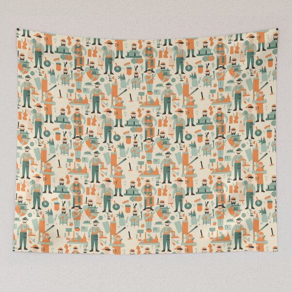 Item preview, Labour day pattern designed and sold by TheInspiredAI.