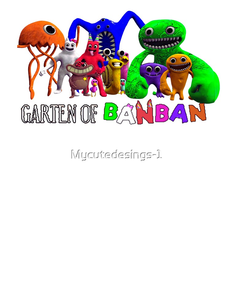 garten of banban nabnab look. Garten of Banban character. Horror games  2023. Blue. Halloween Kids T-Shirt for Sale by Mycutedesings-1