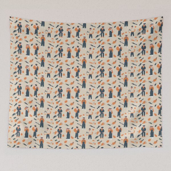 Item preview, Happy Labour day abstract pattern designed and sold by TheInspiredAI.