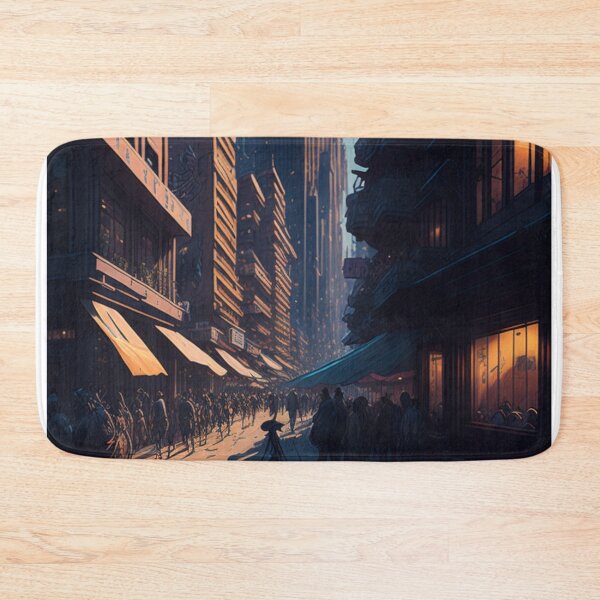 Item preview, Busy city anime landscape designed and sold by Aleksandar Boric.
