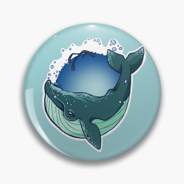Item preview, Blue Whale and Diver designed and sold by CryptidInABox.