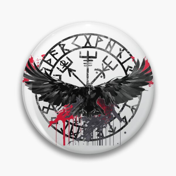 Artikelvorschau, Vegvisir Wikingerrune mit Raben Hugin und Munin – Schutzrune, Walhalla. entworfen und verkauft von PhotoArtMC.