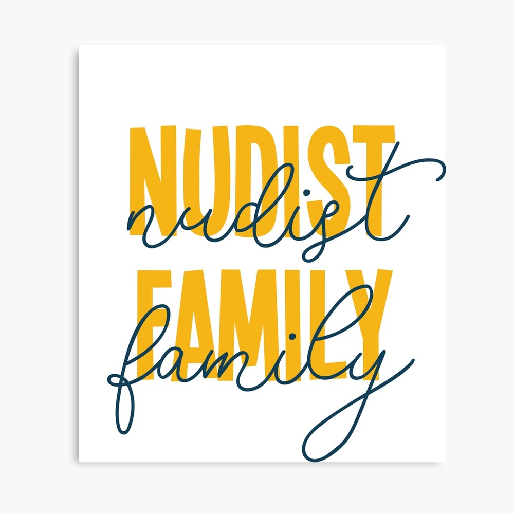 Nudist Family Yellow Typography | Journal