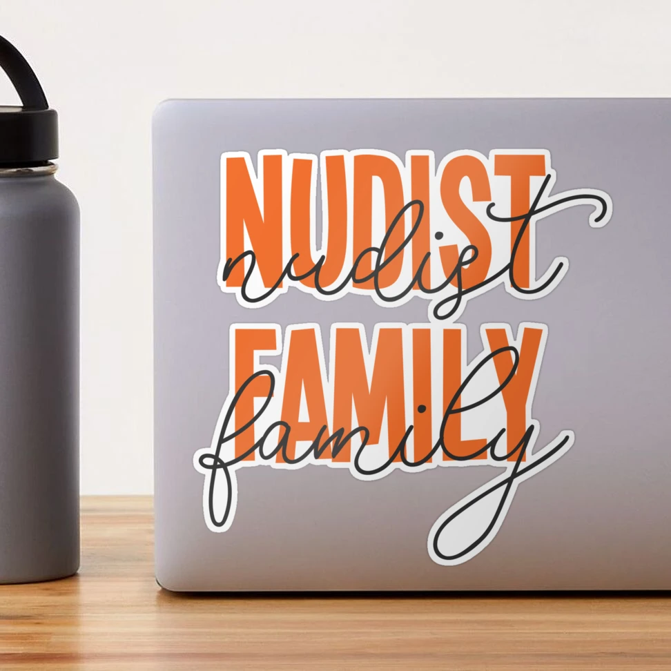 Nudist Family Orange Typography