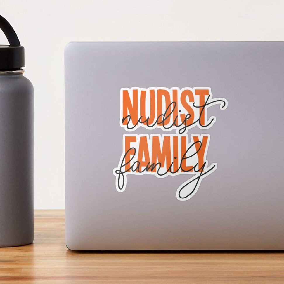 Nudist Family Orange Typography