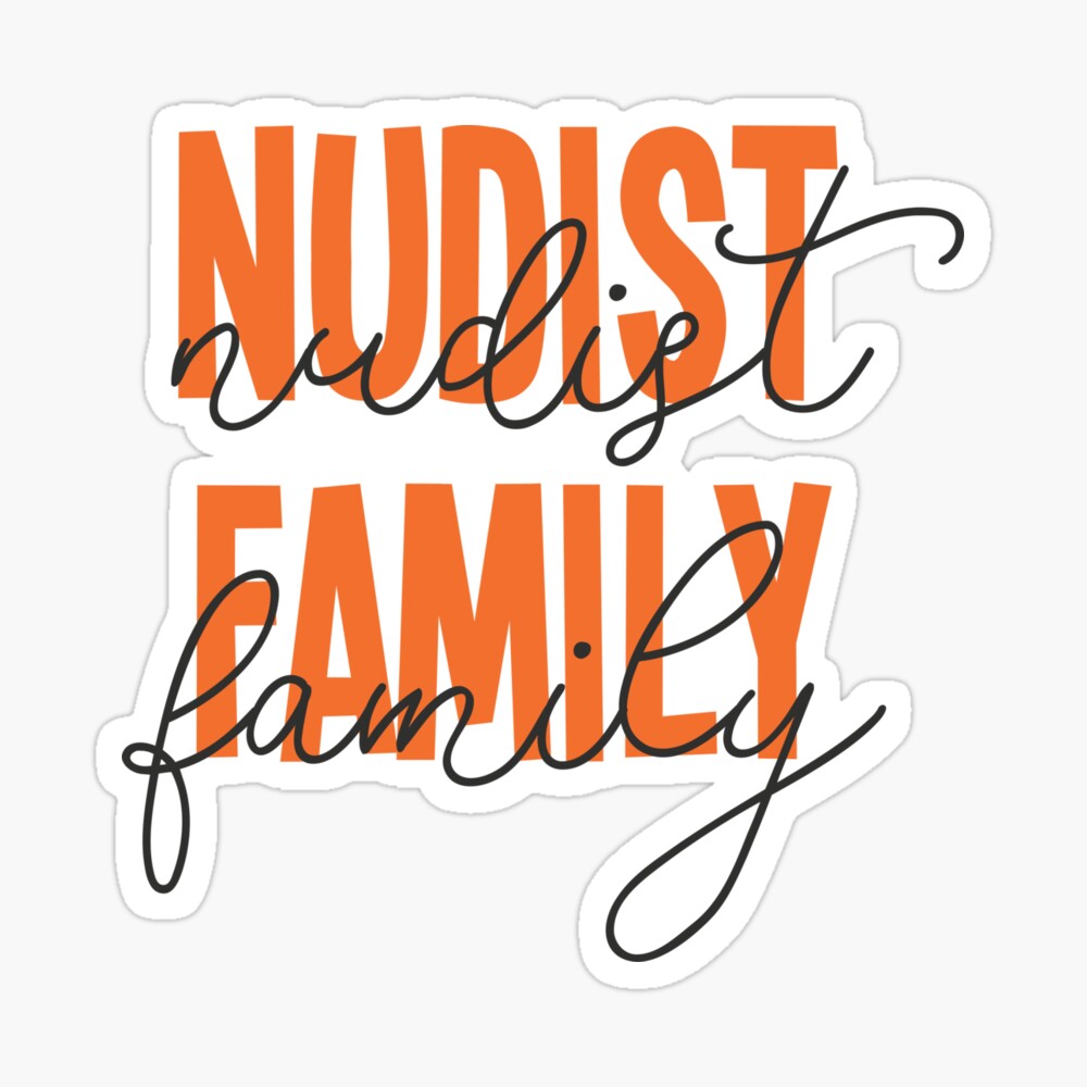 Nudist Family Orange Typography