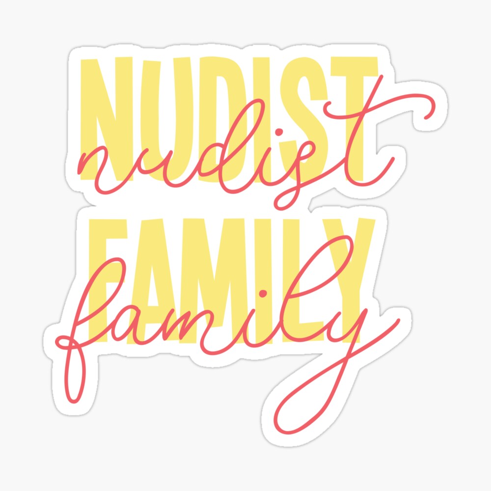 Nudist Family Pale Yellow Typography | Art Board Print