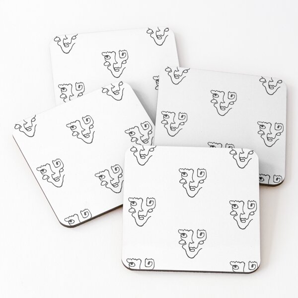 Item preview, ODIN line art portrait // B & W designed and sold by BECCANONIE.