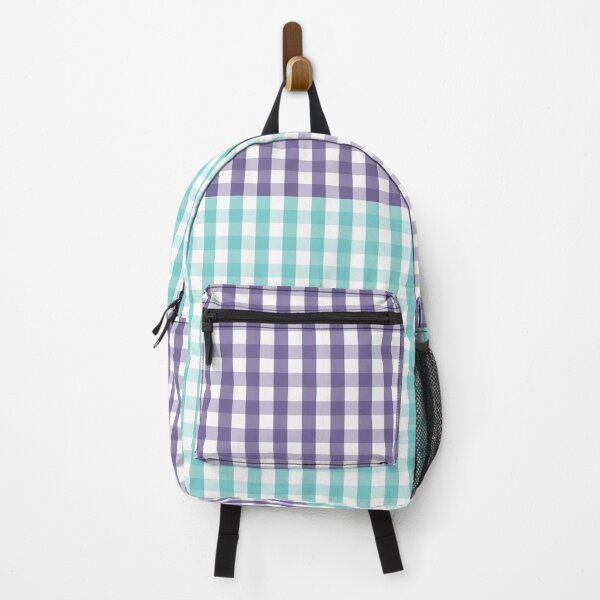 Item preview, Turquoise & Purple Patchwork Gingham designed and sold by PSCSCo.