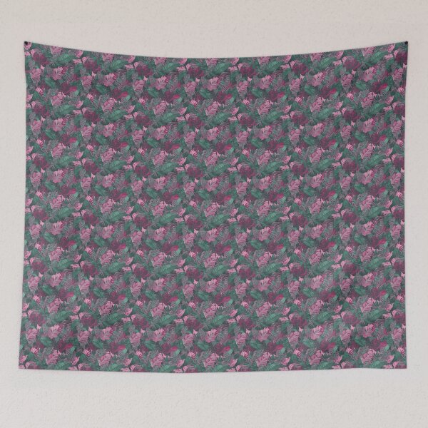 Item preview, Jungle punk - dark pink / green designed and sold by LukomiArt.