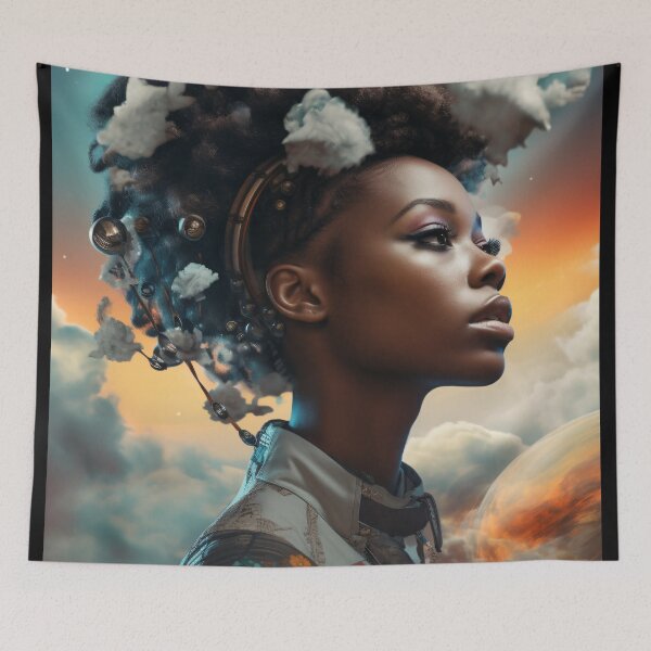 Item preview, Afrofuturism Art designed and sold by MidJourneymen.